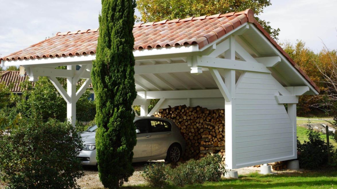 Abris voiture carport par paysagiste pays-de-gex à Ferney (1)